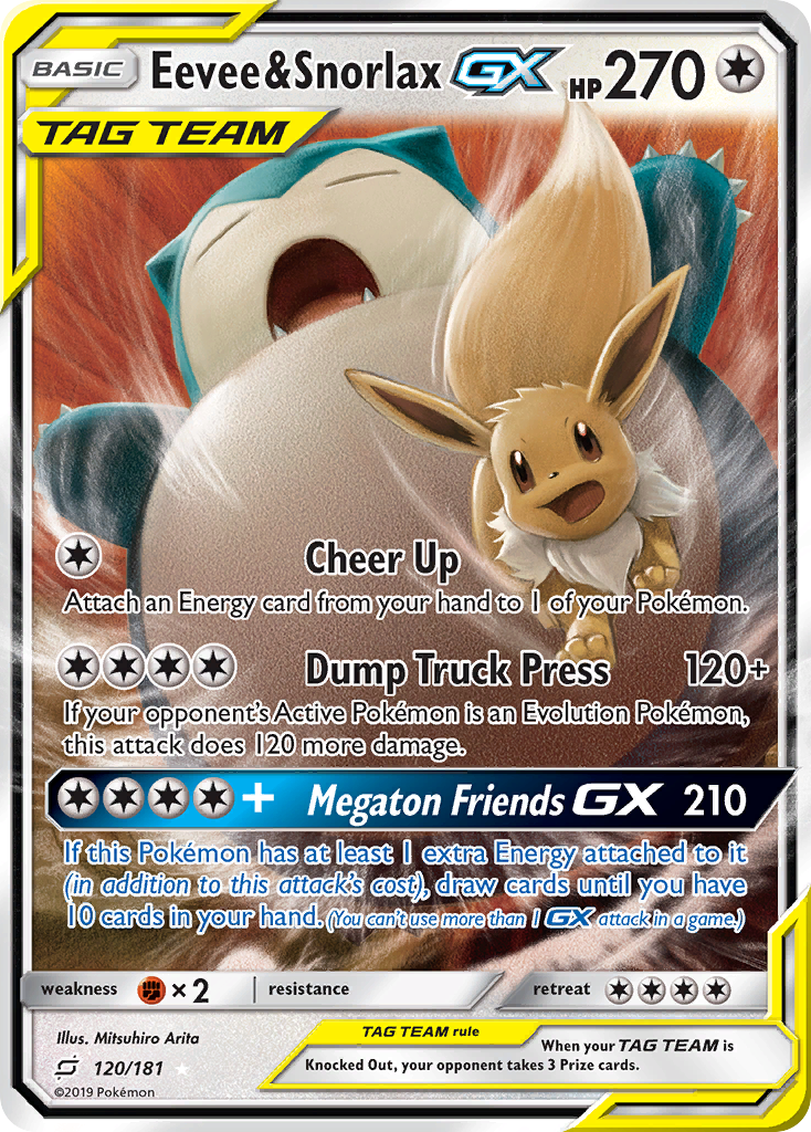Eevee & Snorlax GX - SM - Team Up (SM9) — SM - Team Up