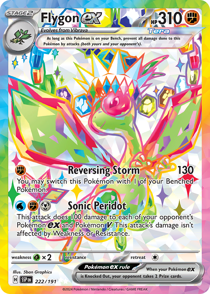 Flygon ex - 222/191 - SV08: Surging Sparks (Ultra Rare) — SV08: Surging Sparks