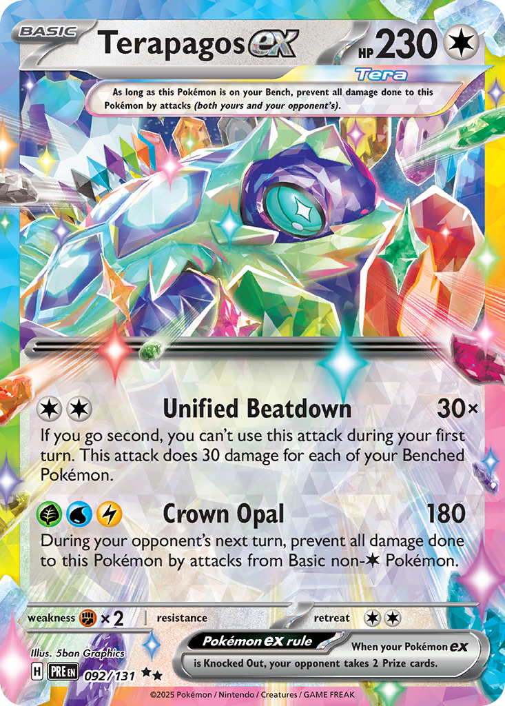 Terapagos ex - 092/131 - SV08.5: Prismatic Evolutions (Double rare) — SV: Prismatic Evolutions