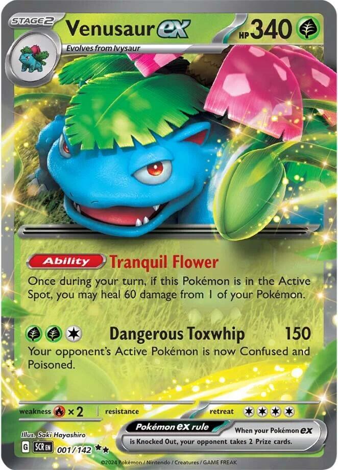 Venusaur ex - 001/142 - SV07: Stellar Crown (Double rare) — SV07: Stellar Crown