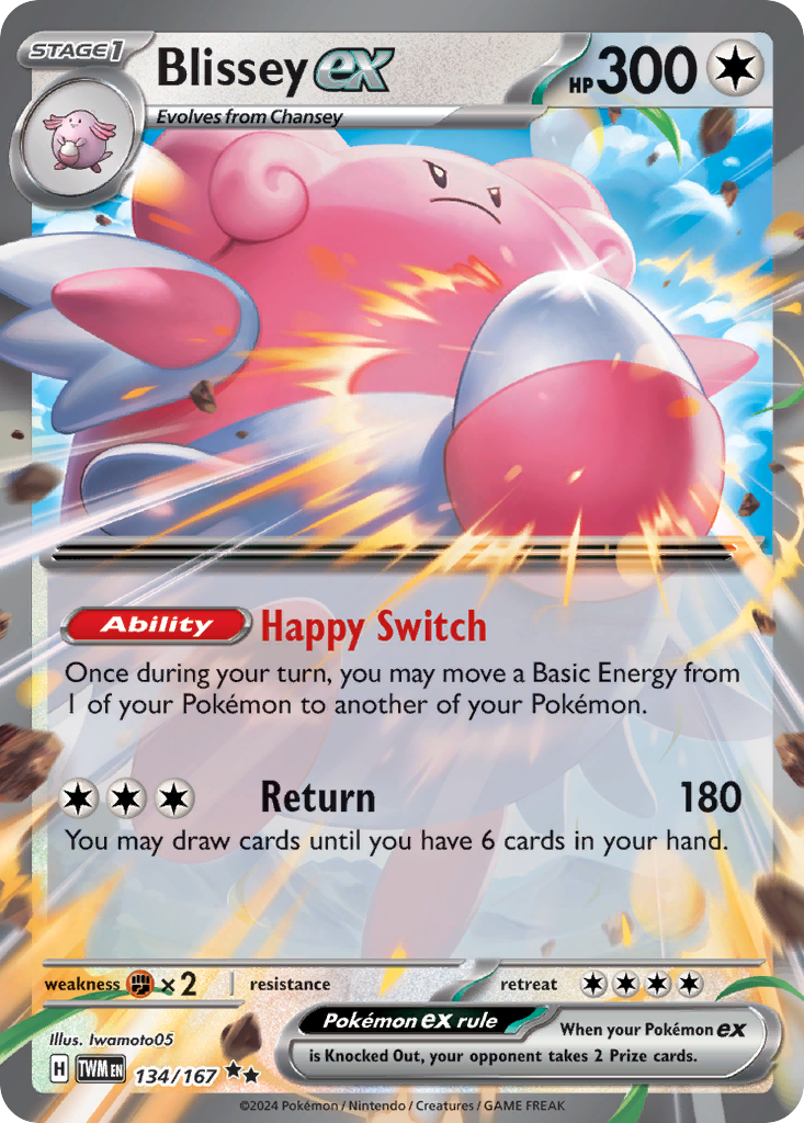 Blissey ex - 134/167 - SV06: Twilight Masquerade (Double rare) — SV06: Twilight Masquerade