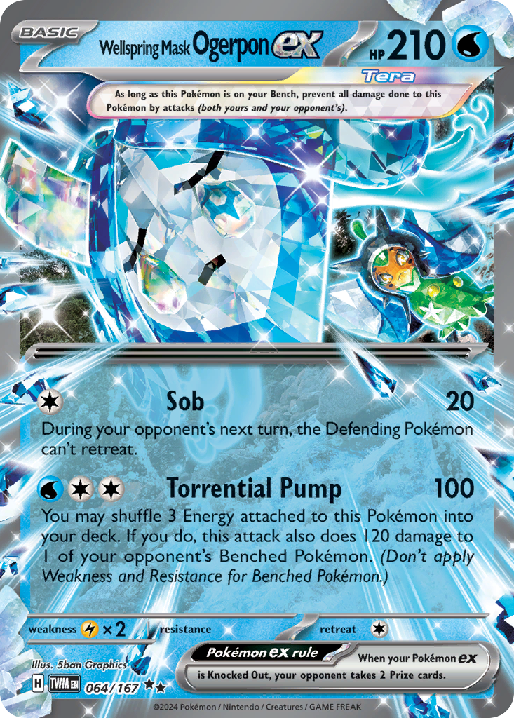 Wellspring Mask Ogerpon ex - 064/167 - SV06: Twilight Masquerade (Double rare) — SV06: Twilight Masquerade