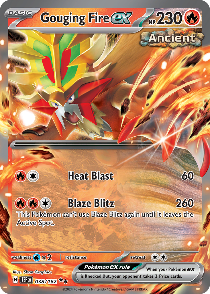Gouging Fire ex - 038/162 - SV05: Temporal Forces (Double rare) — SV05: Temporal Forces