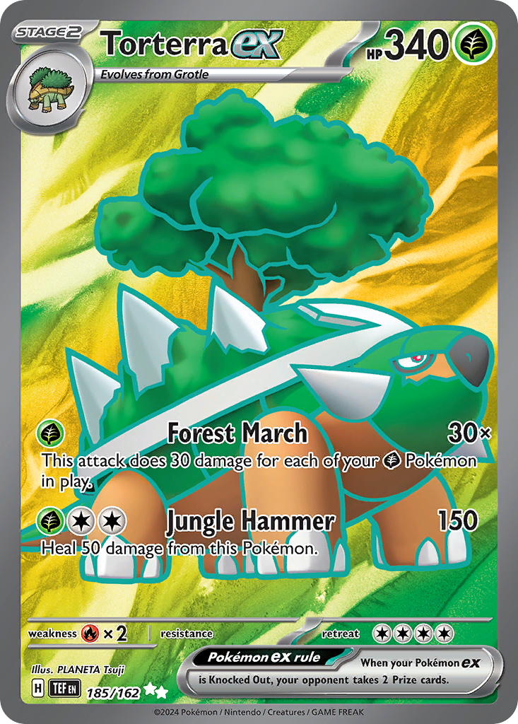 Torterra ex - 185/162 - SV05: Temporal Forces (Ultra Rare) — SV05: Temporal Forces