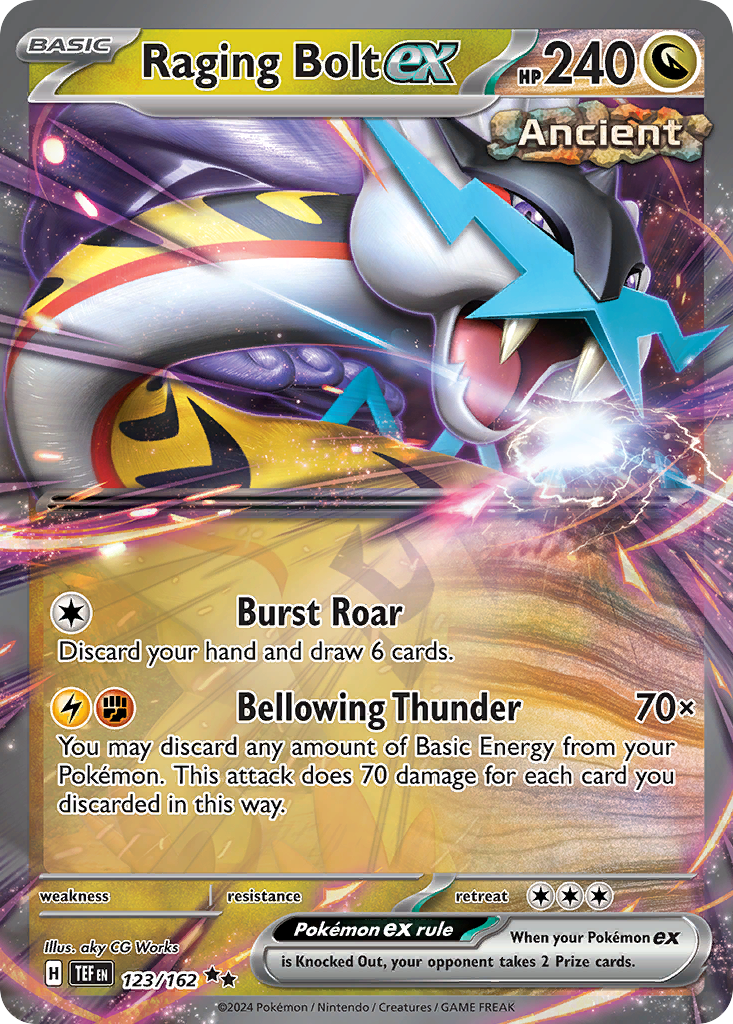Raging Bolt ex - 123/162 - SV05: Temporal Forces (Double rare) — SV05: Temporal Forces