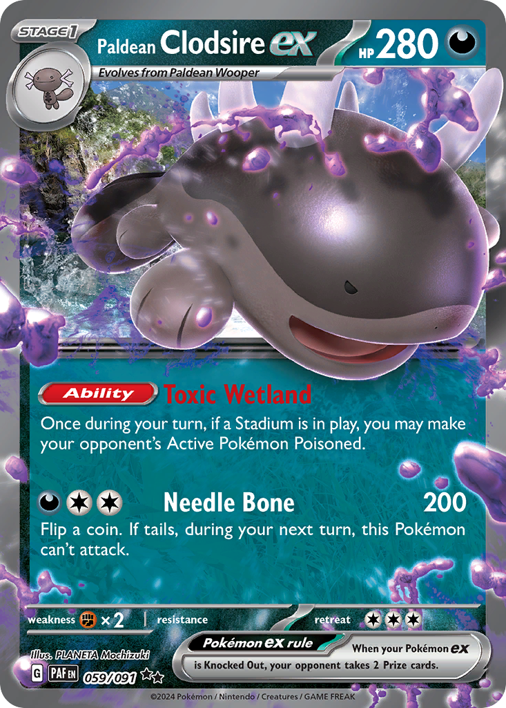 Paldean Clodsire ex - 059/91 - SV04.5: Paldean Fates (Double rare) — SV: Paldean Fates