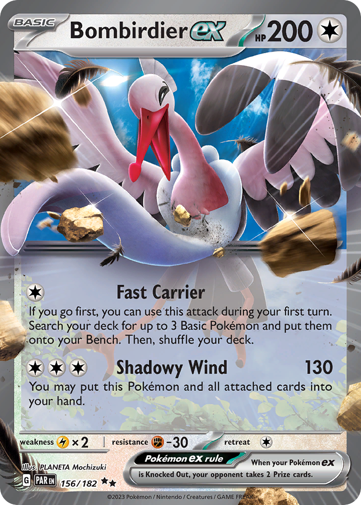 Bombirdier ex - 156/182 - SV04: Paradox Rift (Double rare) — SV04: Paradox Rift