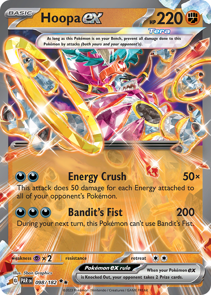 Hoopa ex - 098/182 - SV04: Paradox Rift (Double rare) — SV04: Paradox Rift
