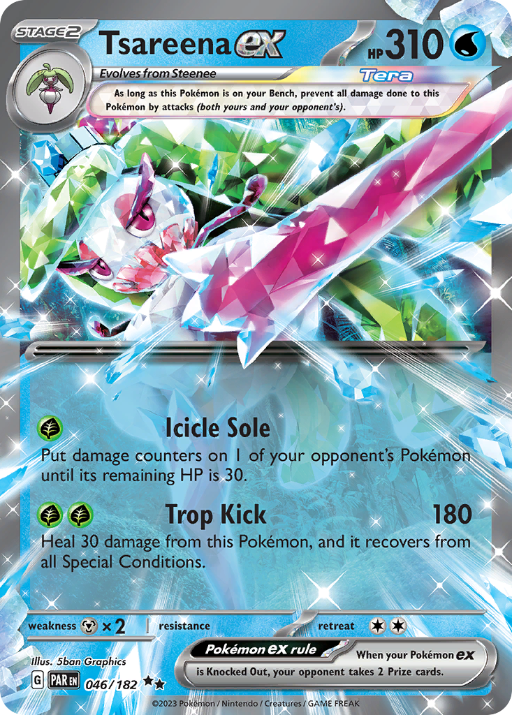 Tsareena ex - 046/182 - SV04: Paradox Rift (Double rare) — SV04: Paradox Rift