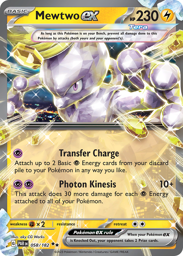 Mewtwo ex - 058/182 - SV04: Paradox Rift (Double rare) — SV04: Paradox Rift