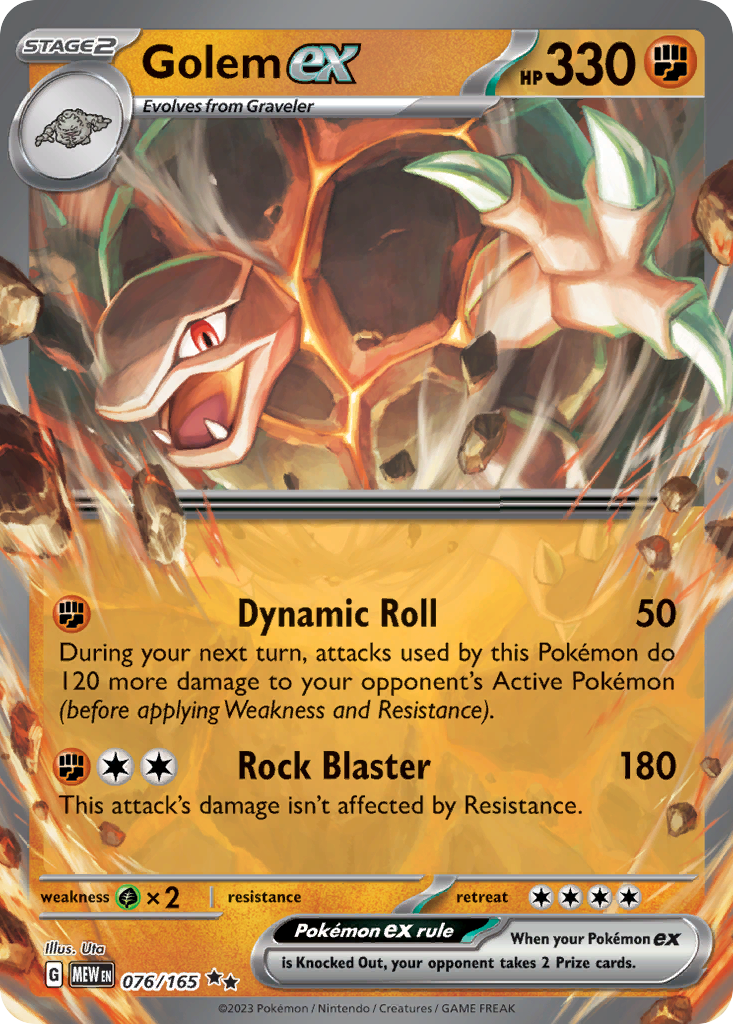 Golem ex - 076/165 - SV03.5: 151 (Double rare) — SV: Scarlet & Violet 151