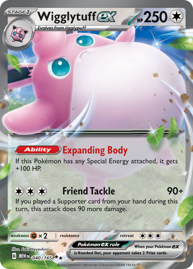 Wigglytuff ex - 040/165 - SV03.5: 151 (Double rare) — SV: Scarlet & Violet 151