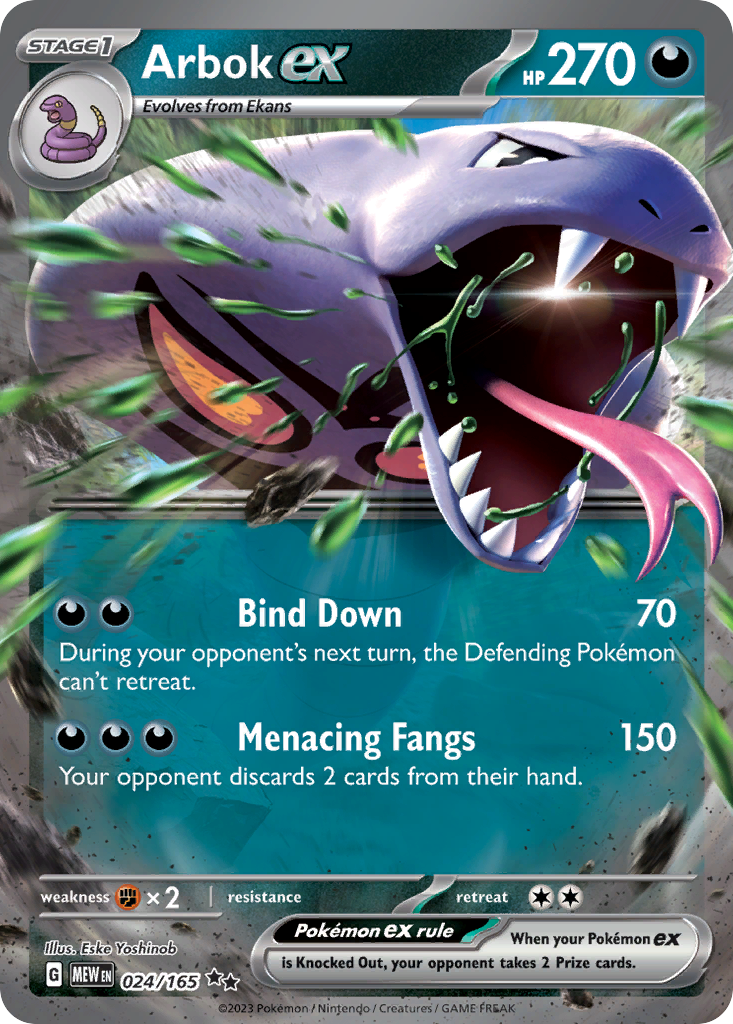 Arbok ex - 024/165 - SV03.5: 151 (Double rare) — SV: Scarlet & Violet 151