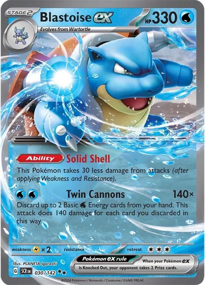 Blastoise ex - 030/142 - SV07: Stellar Crown (Double rare) — SV07: Stellar Crown