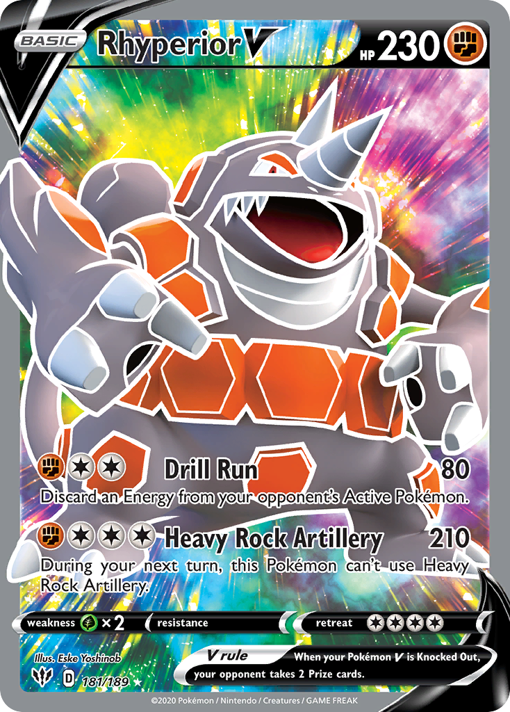 Rhyperior V (Full Art) - SWSH03: Darkness Ablaze (SWSH03) — SWSH03: Darkness Ablaze