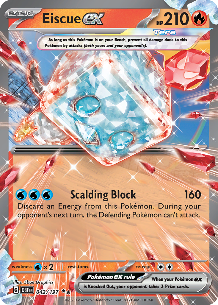 Eiscue ex - 042/197 - SV03: Obsidian Flames (Double rare) — SV03: Obsidian Flames