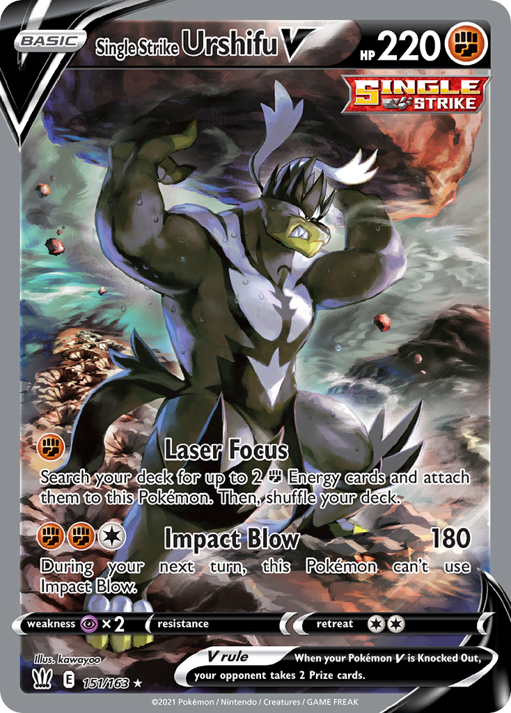 Single Strike Urshifu V - 151/163 - SWSH5: Battle Styles (Ultra Rare) — SWSH05: Battle Styles
