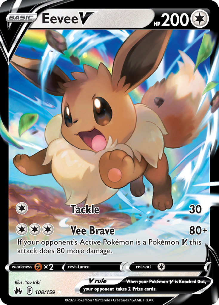 Eevee V - 108/159 - SWSH12.5: Crown Zenith (Holo Rare V) — Crown Zenith