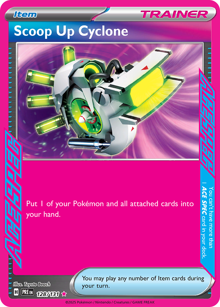 Scoop Up Cyclone - 128/131 - SV08.5: Prismatic Evolutions (ACE SPEC Rare) — SV: Prismatic Evolutions