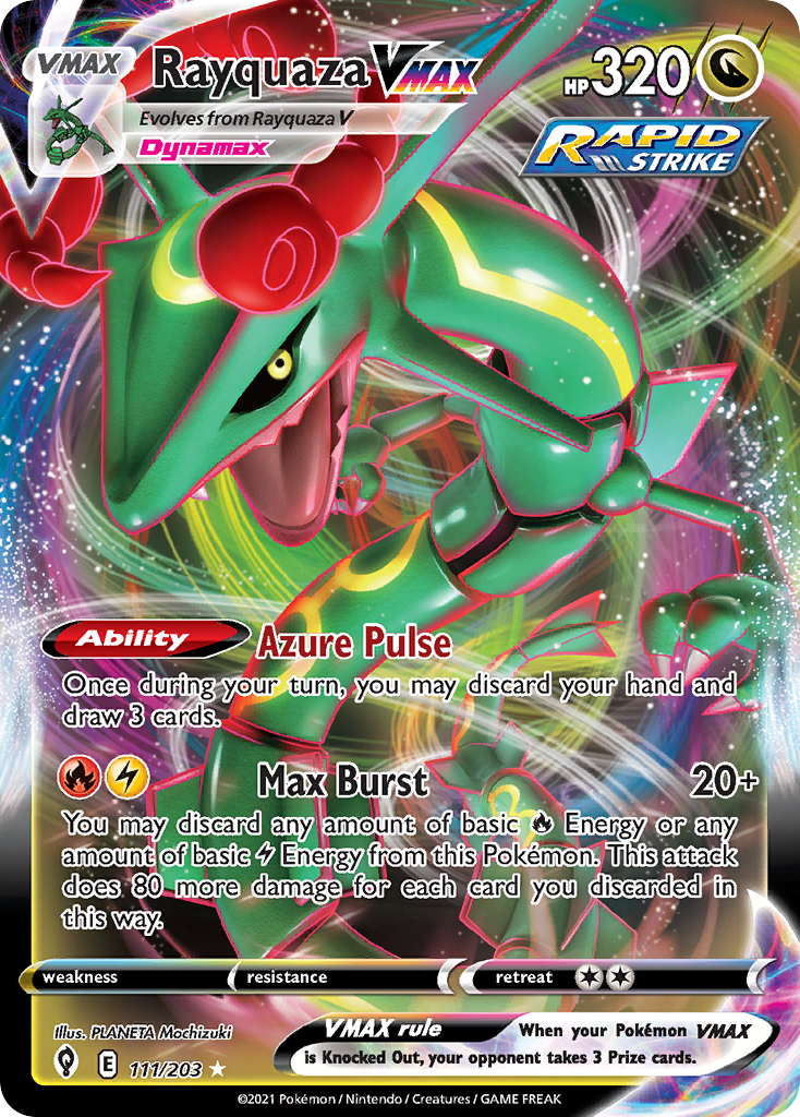 Rayquaza VMAX - 111/203 - SWSH7: Evolving Skies (Holo Rare VMAX) — SWSH07: Evolving Skies