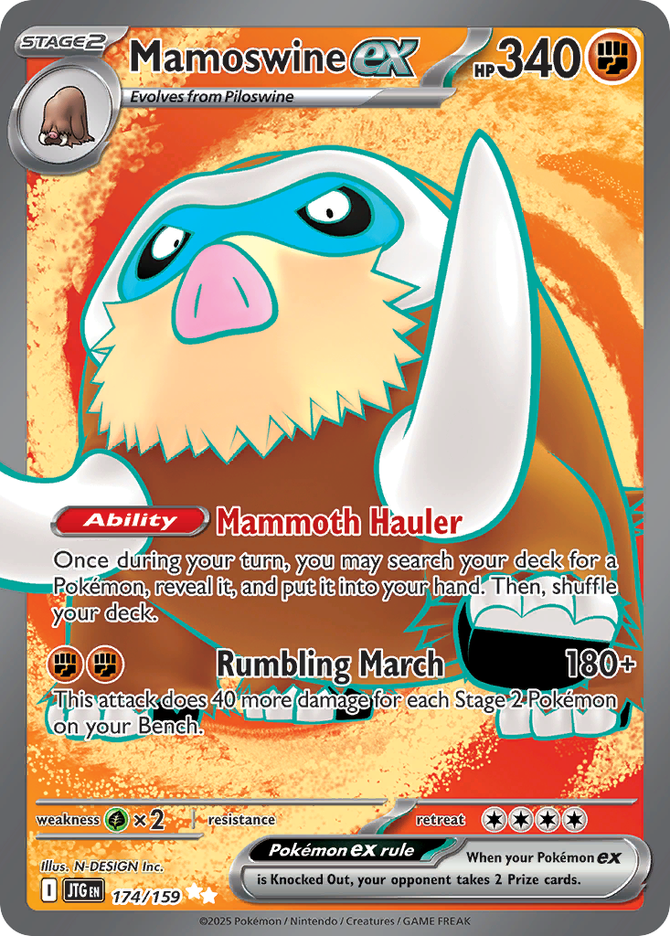 Mamoswine ex - 174/159 - SV09: Journey Together (Ultra Rare) — SV09: Journey Together