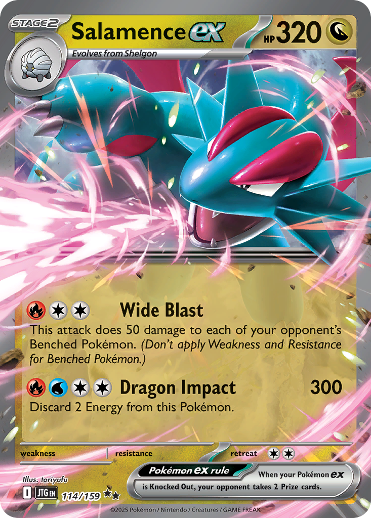 Salamence ex - 114/159 - SV09: Journey Together (Double rare) — SV09: Journey Together