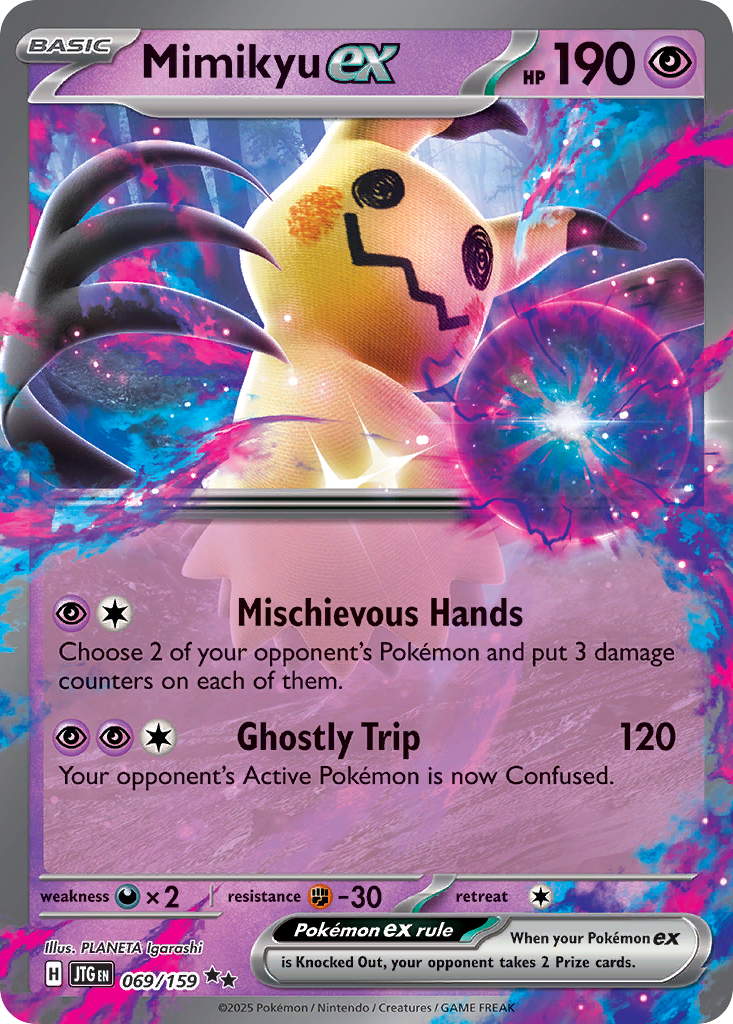 Mimikyu ex - 069/159 - SV09: Journey Together (Double rare) — SV09: Journey Together