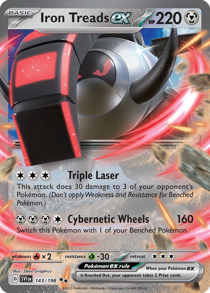 Iron Treads ex - 143/198 - SV01: Scarlet & Violet (Double rare) — SV01: Scarlet & Violet Base Set