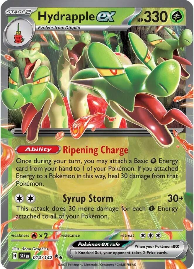 Hydrapple ex - 014/142 - SV07: Stellar Crown (Double rare) — SV07: Stellar Crown