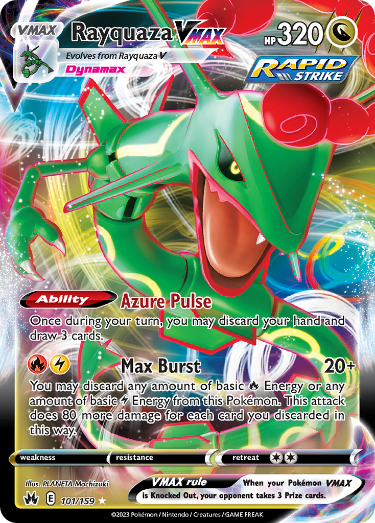 Rayquaza VMAX - 101/159 - SWSH12.5: Crown Zenith (Holo Rare VMAX) — Crown Zenith