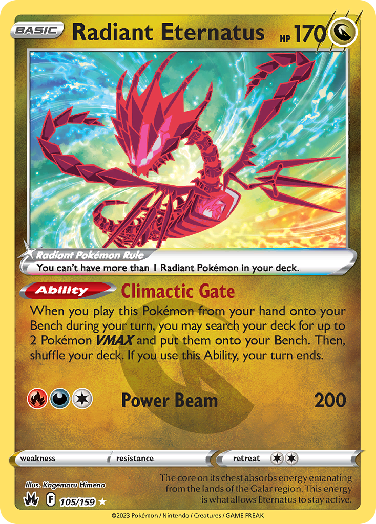 Radiant Eternatus - 105/159 - SWSH12.5: Crown Zenith (Radiant Rare) — Crown Zenith