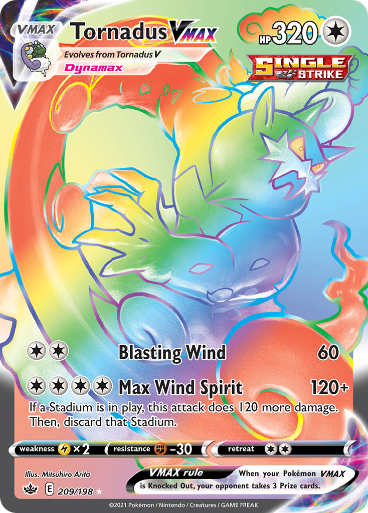 Tornadus VMAX - 209/198 - SWSH6: Chilling Reign (Secret Rare) — SWSH06: Chilling Reign