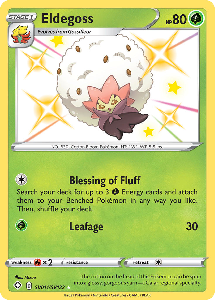 Eldegoss - SV011/72 - SWSH4.5: Shining Fates (Shiny rare) — Shining Fates