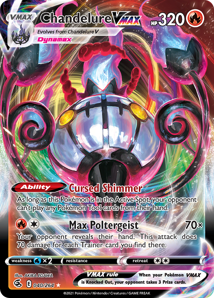 Chandelure VMAX - 40/264 - SWSH8: Fusion Strike (Holo Rare VMAX) — SWSH08: Fusion Strike
