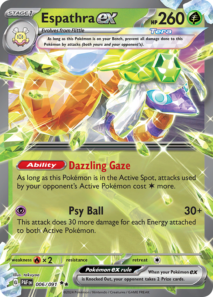 Espathra ex - 006/91 - SV04.5: Paldean Fates (Double rare) — SV: Paldean Fates