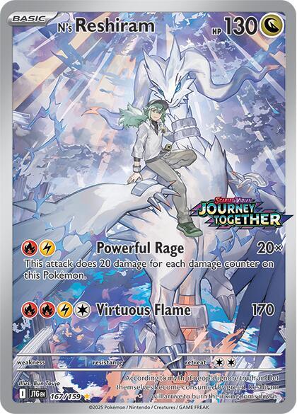 N's Reshiram (Stamped) - 167/159 - SV09: Journey Together (Illustration rare) — SV09: Journey Together