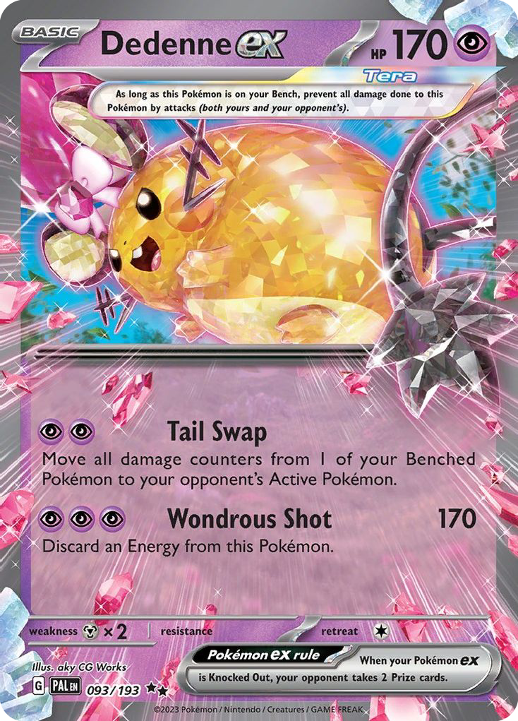 Dedenne ex - 093/193 - SV02: Paldea Evolved (Double rare) — SV02: Paldea Evolved