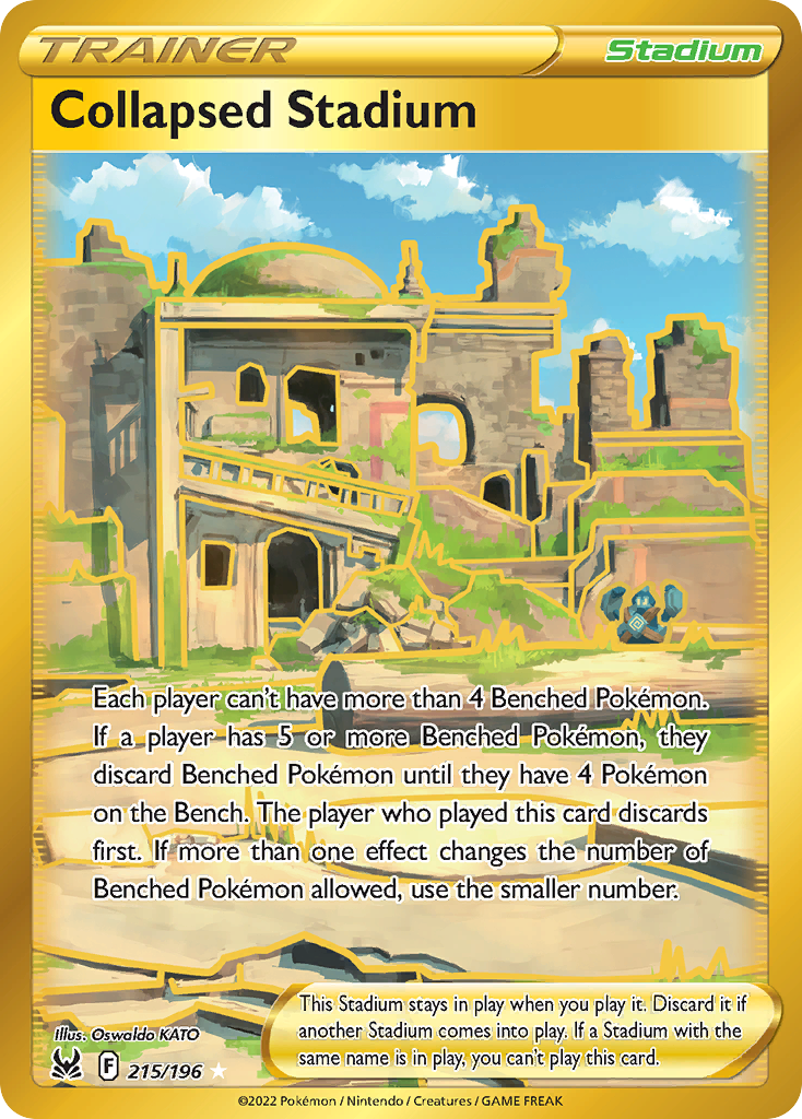 Collapsed Stadium - 215/196 - SWSH11: Lost Origin (Secret Rare) — SWSH11: Lost Origin