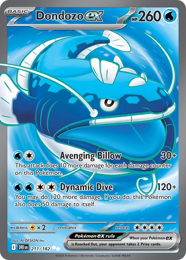 Dondozo ex - 211/182 - SV10: Destined Rivals (Ultra Rare) — SV10: Destined Rivals