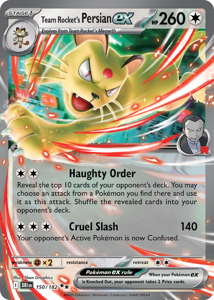 Team Rocket's Persian ex - 150/182 - SV10: Destined Rivals (Double rare) — SV10: Destined Rivals