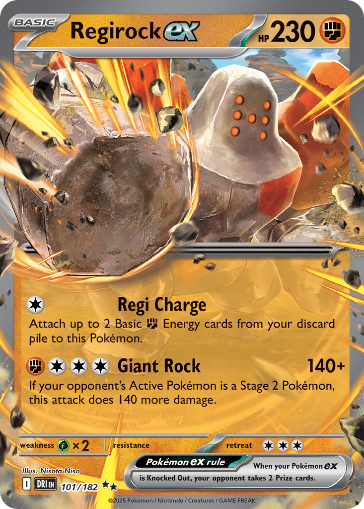 Regirock ex - 101/182 - SV10: Destined Rivals (Double rare) — SV10: Destined Rivals
