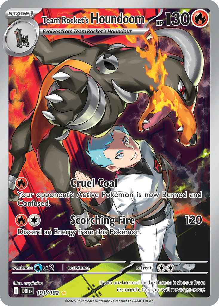 Team Rocket's Houndoom - 191/182 - SV10: Destined Rivals (Illustration rare) — 