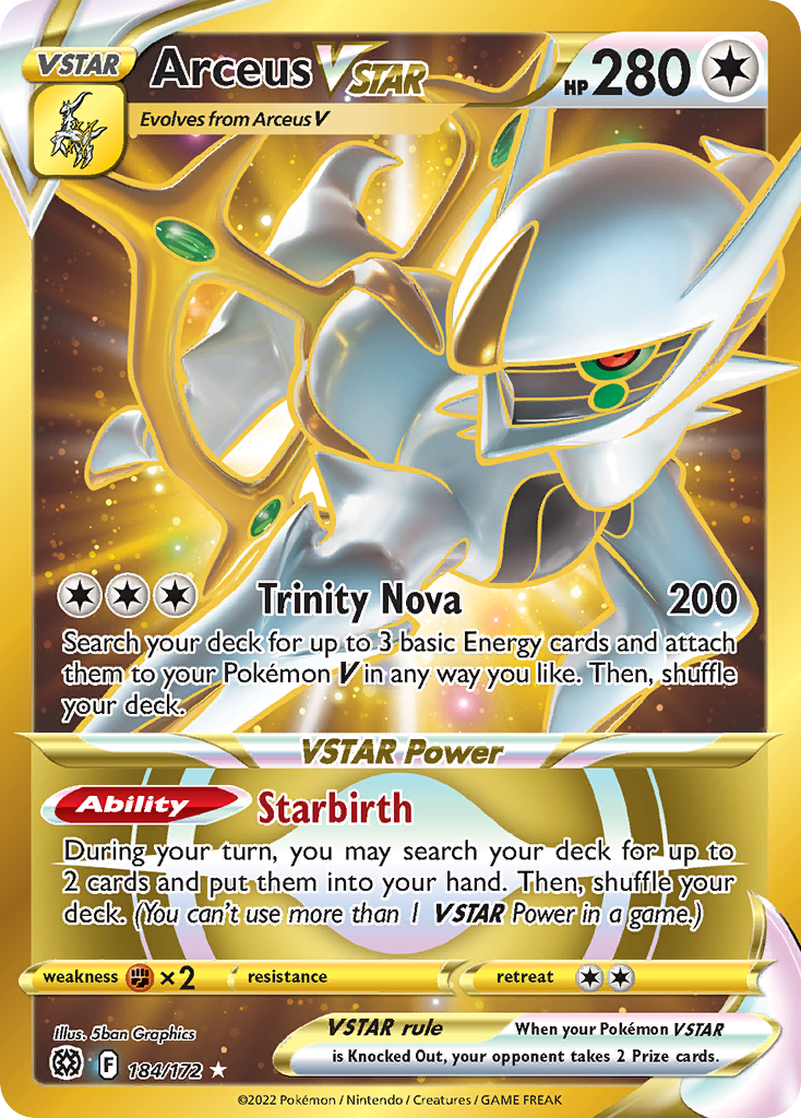 Arceus VSTAR - 184/172 - SWSH9: Brilliant Stars (Secret Rare) — SWSH09: Brilliant Stars