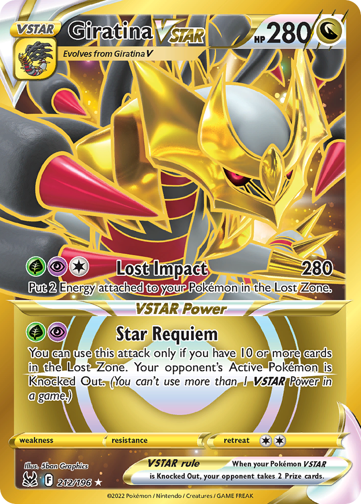 Giratina VSTAR - 212/196 - SWSH11: Lost Origin (Secret Rare) — SWSH11: Lost Origin