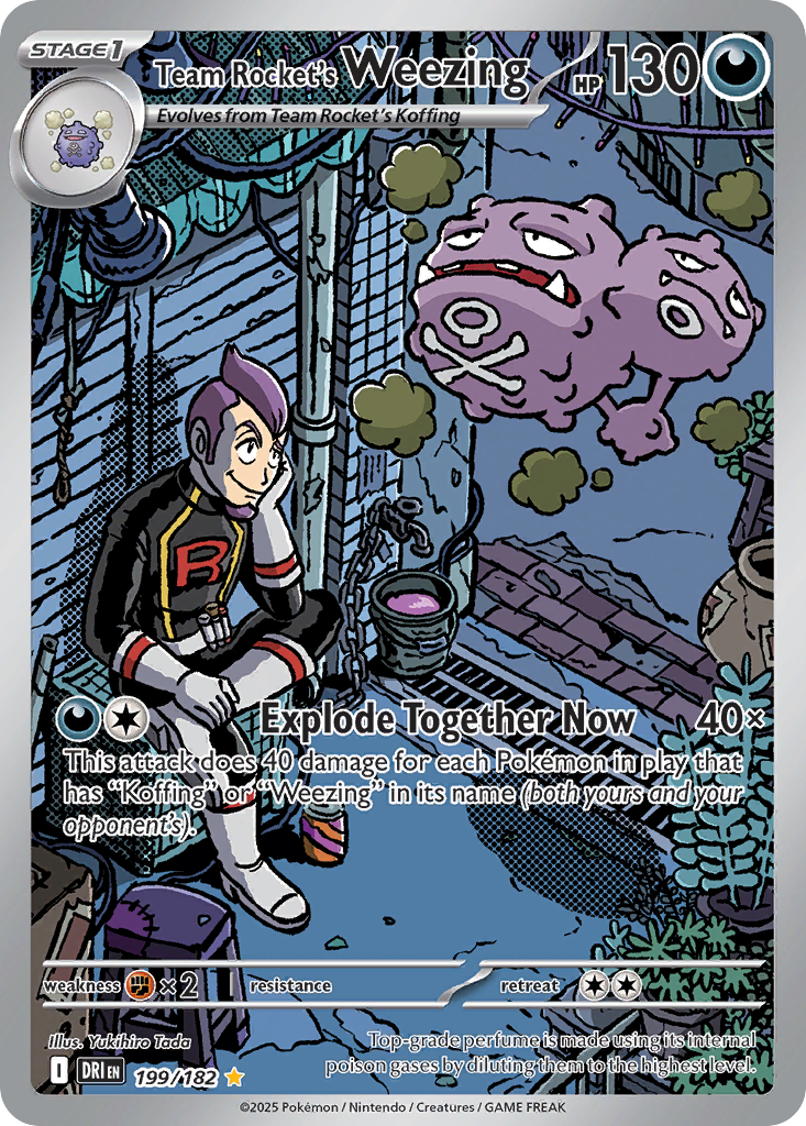 Team Rocket's Weezing - 199/182 - SV10: Destined Rivals (Illustration rare) — SV10: Destined Rivals