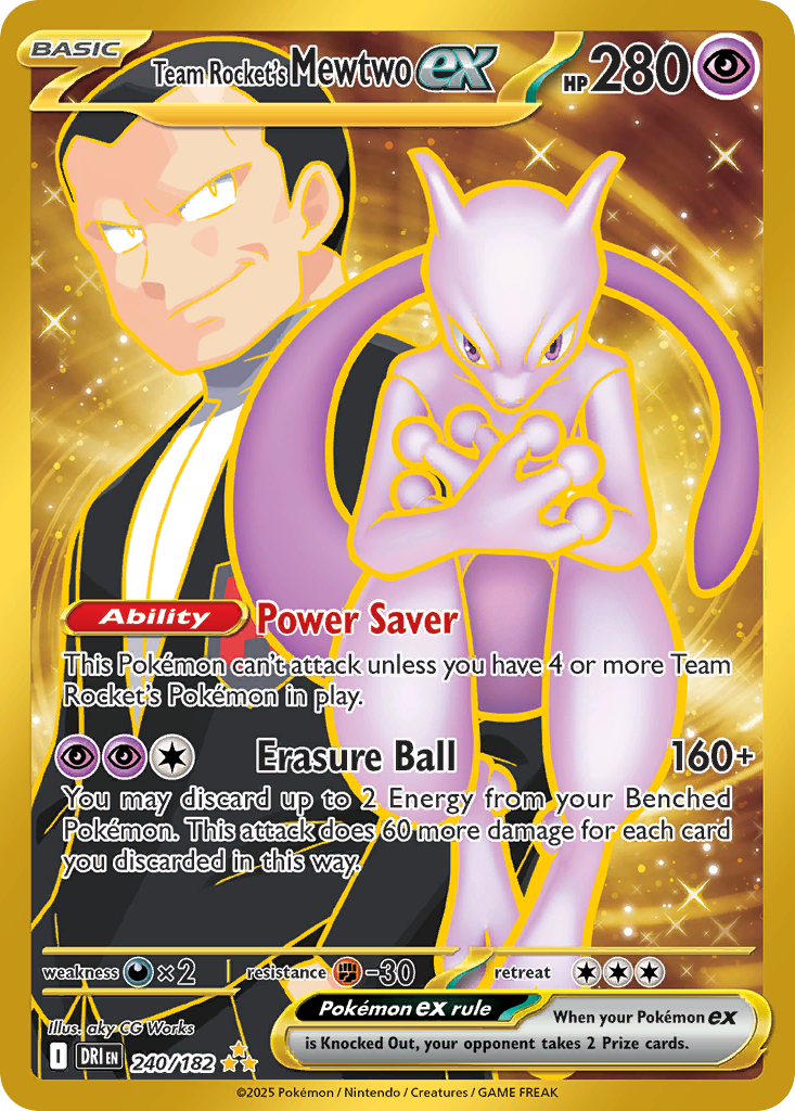Team Rocket's Mewtwo ex - 240/182 - SV10: Destined Rivals (DRI) — SV10: Destined Rivals