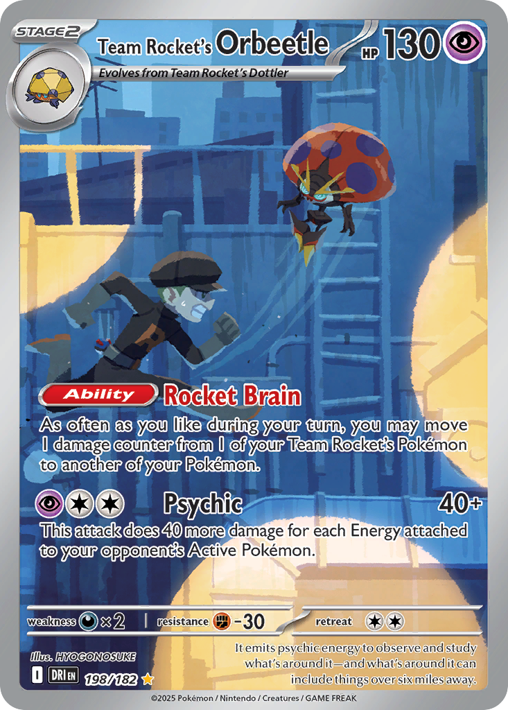 Team Rocket's Orbeetle - 198/182 - SV10: Destined Rivals (Illustration rare) — SV10: Destined Rivals