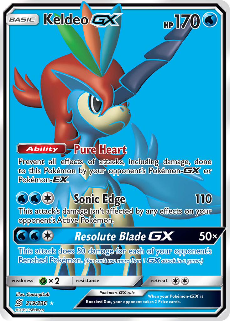 Keldeo GX (Full Art) - SM - Unified Minds (SM11) — SM - Unified Minds