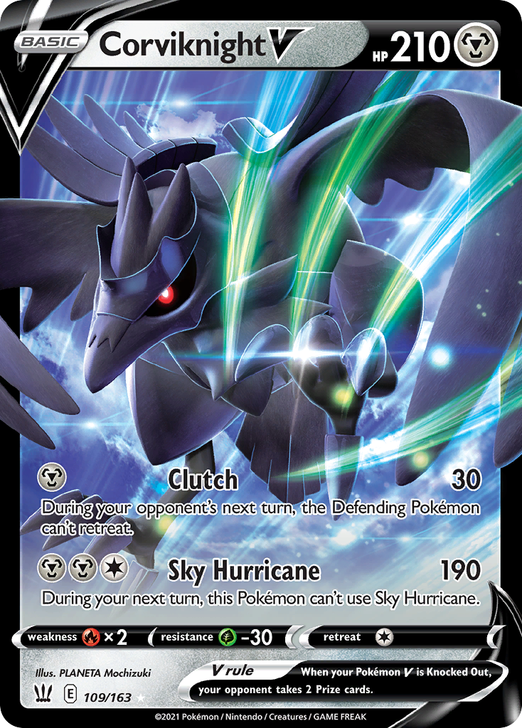Corviknight V - 109/163 - SWSH5: Battle Styles (Holo Rare V) — SWSH05: Battle Styles