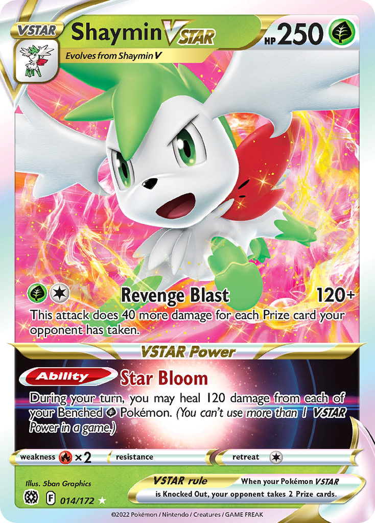 Shaymin VSTAR - 014/172 - SWSH9: Brilliant Stars (Holo Rare VSTAR) — SWSH09: Brilliant Stars